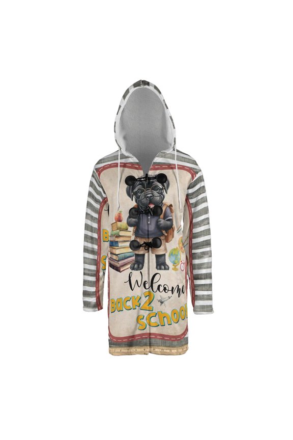 Welcome Cane Corso Back to School Vintage Retro All Over Print 3D Hooded Duffle Toggle Coat Italian Mastiff Dog Lover Gifts Idea - 02012