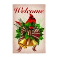 thumbnail image 1 of Welcome Cardinal Lustre House Flag, 1 of 1
