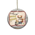 thumbnail image 1 of Welcome Chihuahua Back to School Vintage Retro Ceramic Round Ornament Dog Lover Gifts Idea Home Tree Decor - 02012, 1 of 5