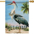 thumbnail image 1 of Welcome Christmas Coastal Seabird Large House Flag, Xmas Garden Yard Decorative Beach Ocean Home Outside Decorations, Winter Nautical Sea Burlap Outdoor Decor Double Sided 28 x 40, 1 of 6