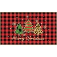 thumbnail image 1 of Welcome Christmas Door Mat Non Slip, Buffalo Check Plaid Christmas Tree Floor Front Doormat for Christmas Winter Decor Yard Kitchen Indoor Outside Entry Entrance 17 x 29 Inch, 1 of 6