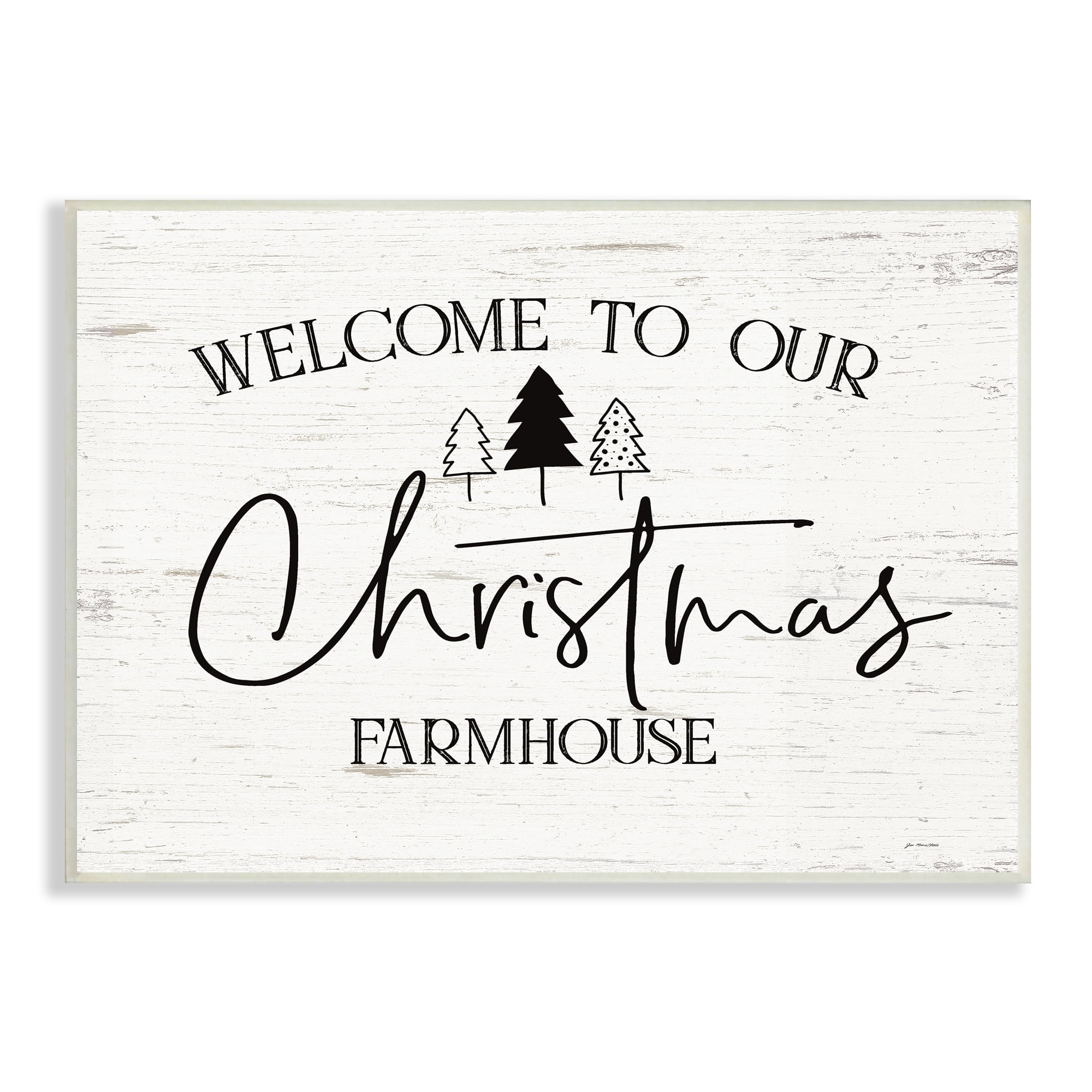 Rustic Winter Welcome Christmas Farmhouse Wood Wall Plaque