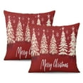 thumbnail image 1 of Welcome Christmas Snowflake Pine Tree Throw Pillows Cover Beautiful Square Cushion Covers Set of 2 Vintage Throw Cushion Case for Room Home Patio Bedroom Livingroom, 1 of 1