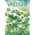 thumbnail image 1 of Welcome Clover Garden Decorative St.Patrick''s Day Double Sided House Flag 28x40 inch, 1 of 6