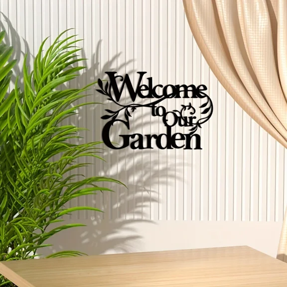 Welcome Come To Our Garden Metal Wall Art Decor For Home Garden Indoor Outdoor