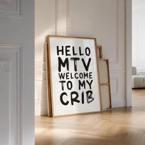 Welcome Crib Typography Home Wall Art Decor Unframed Paper Print