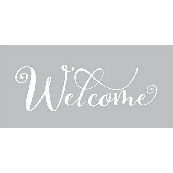 Welcome Cursive Wall Letters Words for Front Door Entry Vinyl Lettering for Dcor, 13 x 5 , White