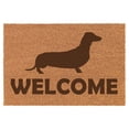 thumbnail image 1 of Welcome Dachshund Doormat Brown Natural Coir Rectangular Front Entry Non Slip Door Mat (16 in. x 24 in.), 1 of 1