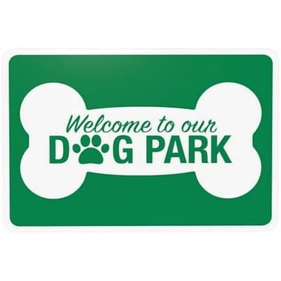 Welcome To Our Dog Park Warning,Dog Park Regulation Security Metal Signs for Home Busines Outdoor Indoor Road Yard Garage Street Wall Caution Decor 12 x 8 Inch