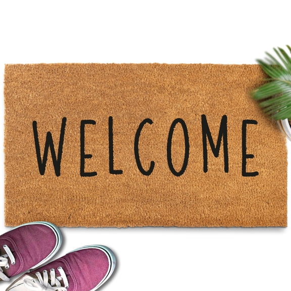 MAINEVENT Welcome Coir Doormat 30x17 Inch, Outdoor Welcome Mat for Outside