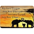 thumbnail image 1 of Welcome Door Mat Every Sunrise Hold More Promise Elephants Decoration Doormat Non-Slip Absorbent Resist Dirt Area Rug Entrance Inside Floor Mats for Home Bedroom Kitchen Front Porch 16x24 Inch, 1 of 5