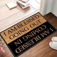 thumbnail image 1 of Welcome Door Mat, Faith Inspired "I AM BLESSED" Carpet, Non-Slip Rubber Backing Indoor Outdoor Mat for Front Porch Entryway, 40*60cm, 1 of 8