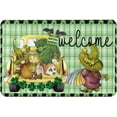 thumbnail image 1 of Welcome Door Mats Irish St.Patrick''s Day Gnome Rugs Rug Carpets Bathroom Decor for Kitchen Bedroom Indoor Floor Greeting Front Porch Rugs Outdoor Door Mats Entrance Patio Carpet Decor 17x30 inch, 1 of 6