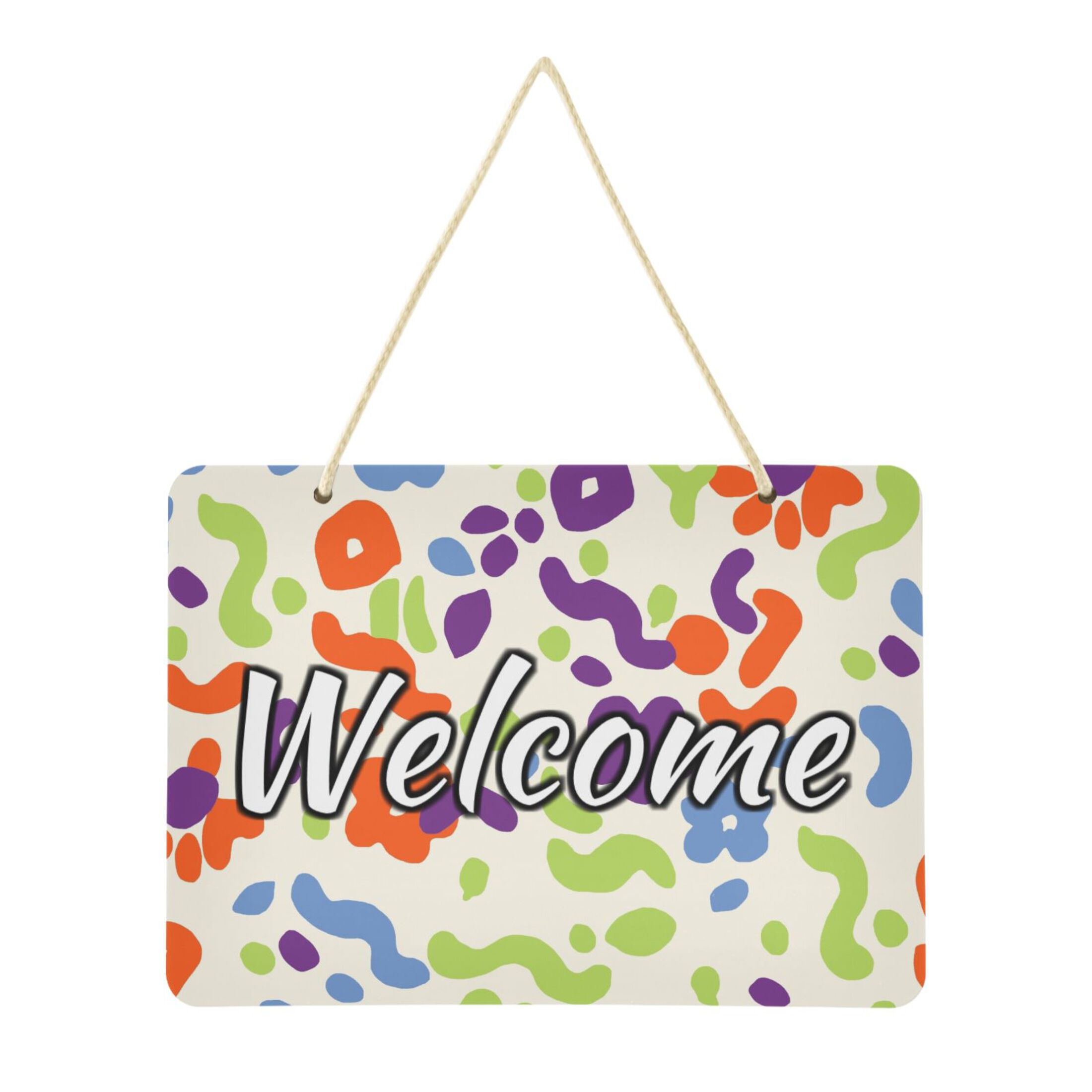 Door Sign Decoration 13.8" Rectangular Front Entrance Hanging