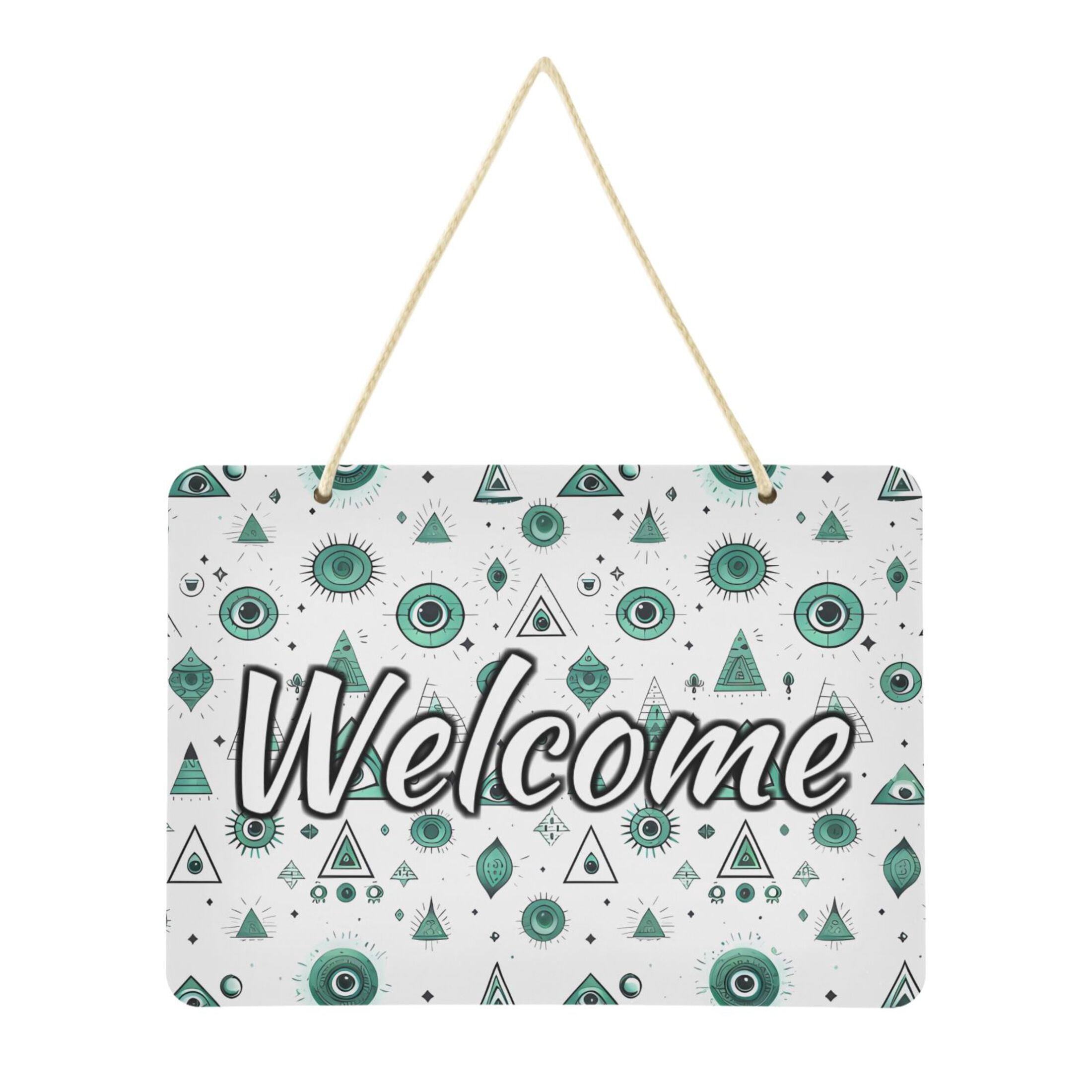 Welcome Signs Retangular Welcome Door Sign Decoration 13.8