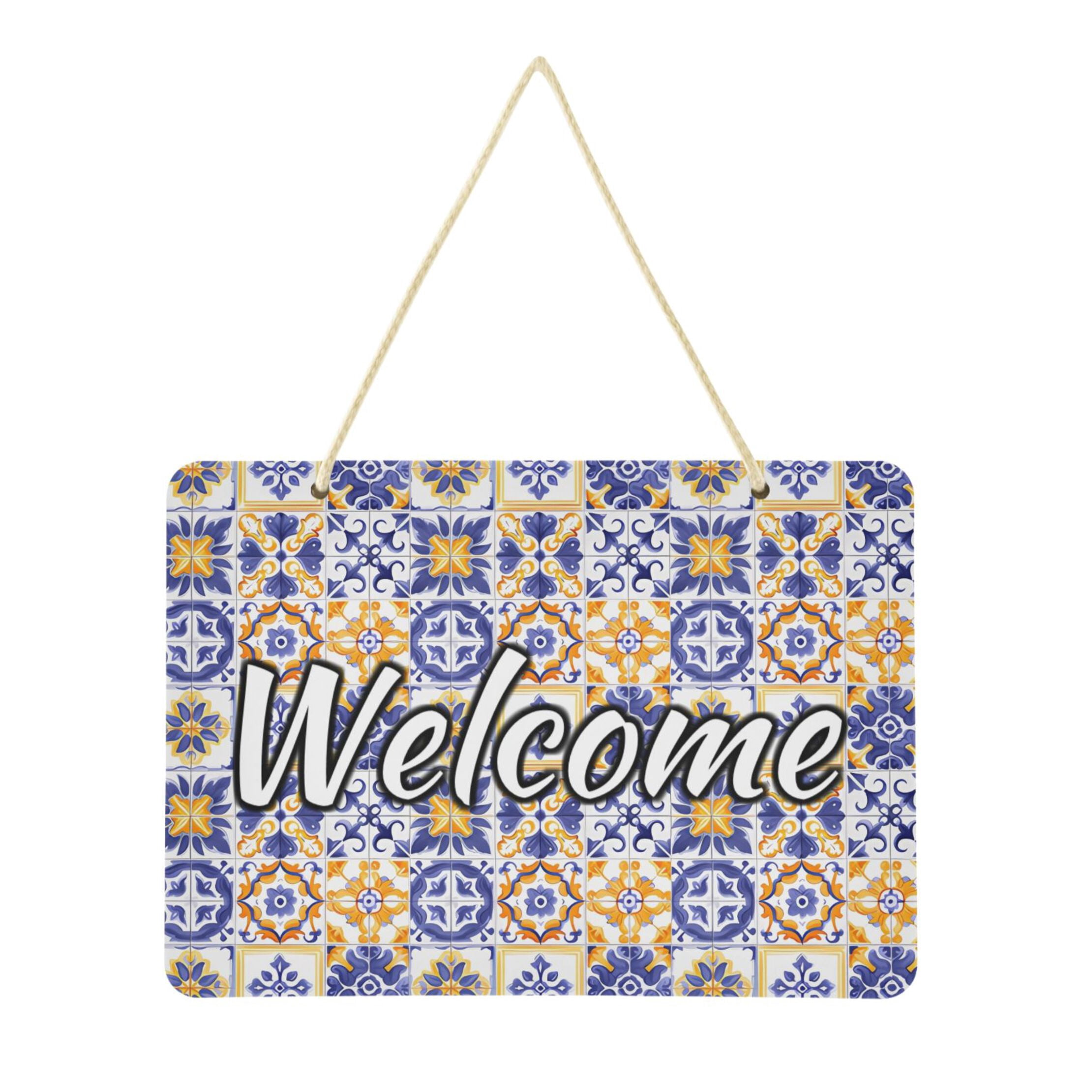 Welcome Signs Retangular Welcome Door Sign Decoration 13.8