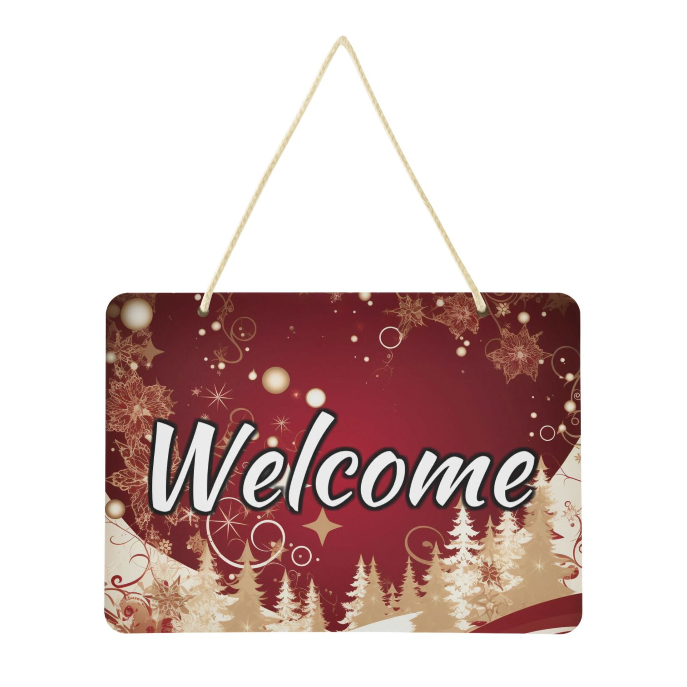 Door Sign Decoration 13.8" Rectangular Front Entrance Hanging