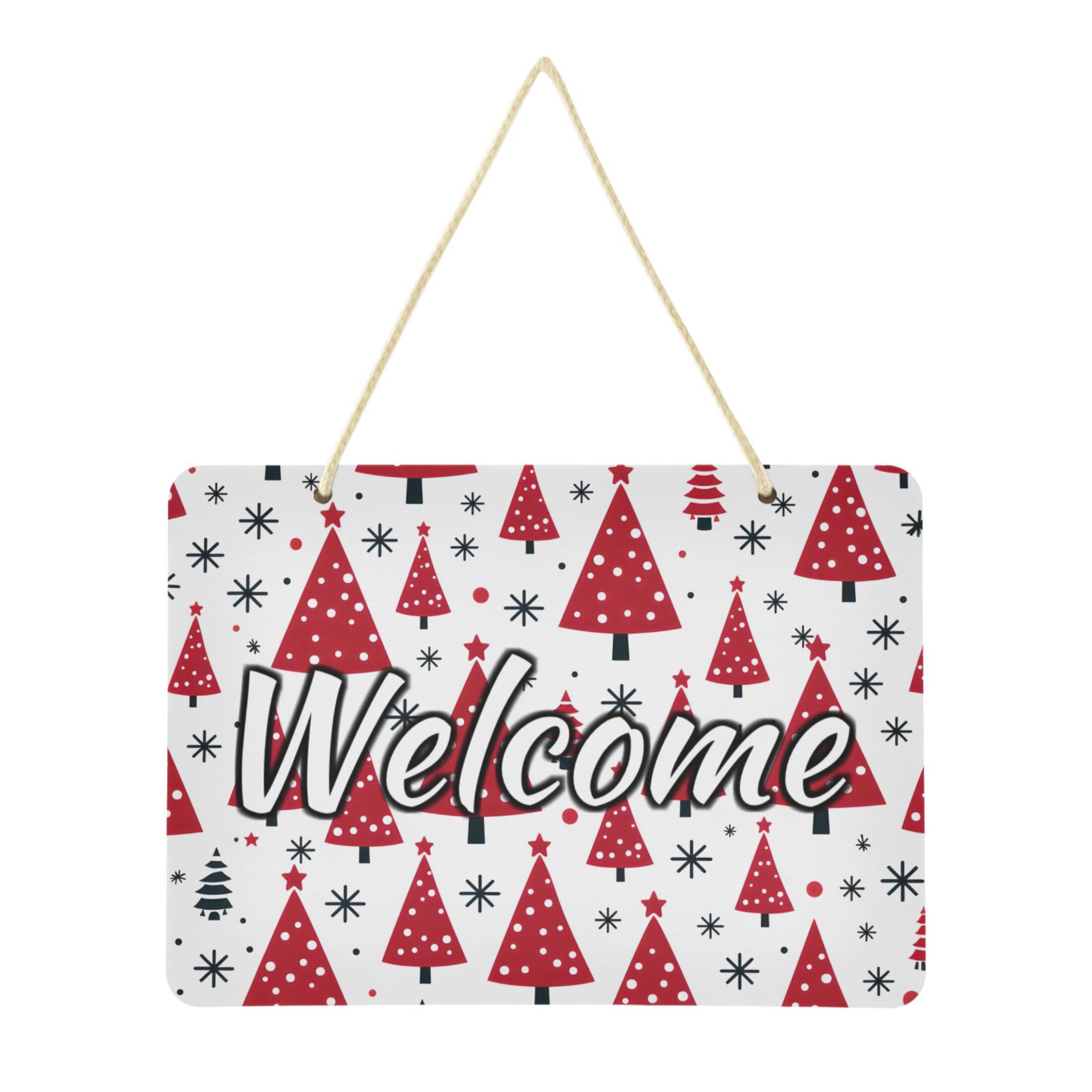 Door Sign Decoration 13.8" Rectangular Front Entrance Hanging