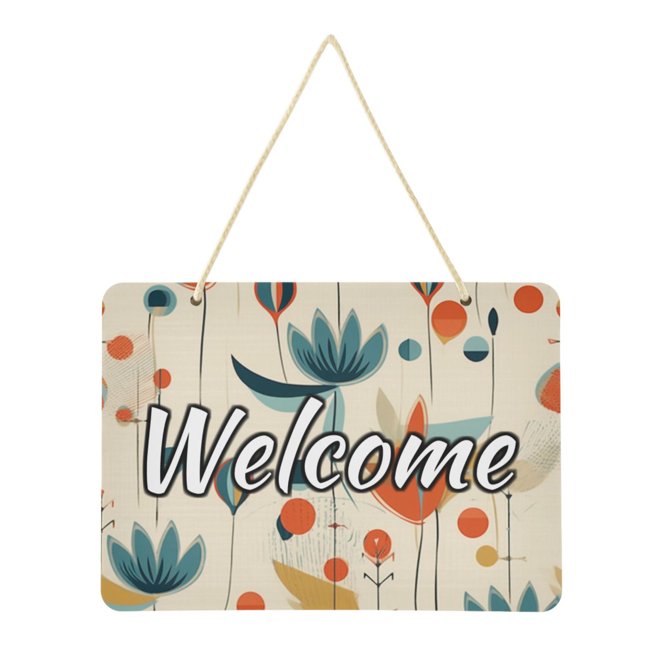 Welcome Signs Retangular Welcome Door Sign Decoration 13.8