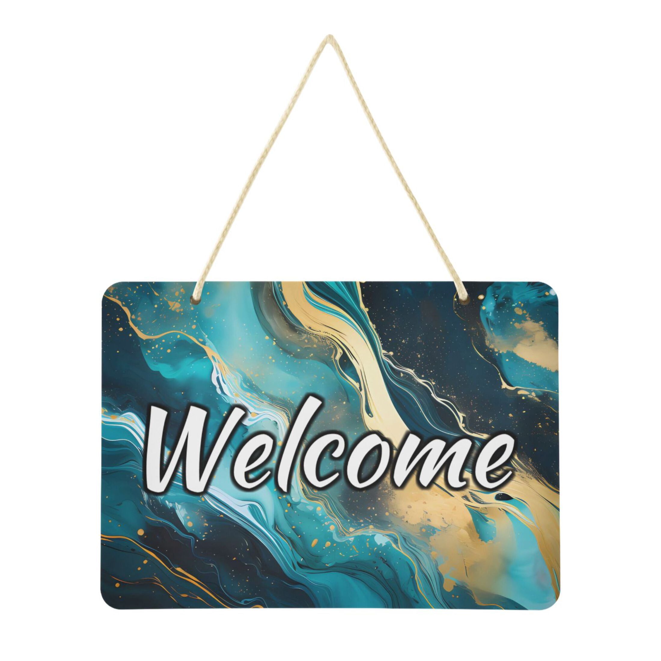Welcome Signs Retangular Welcome Door Sign Decoration 13.8
