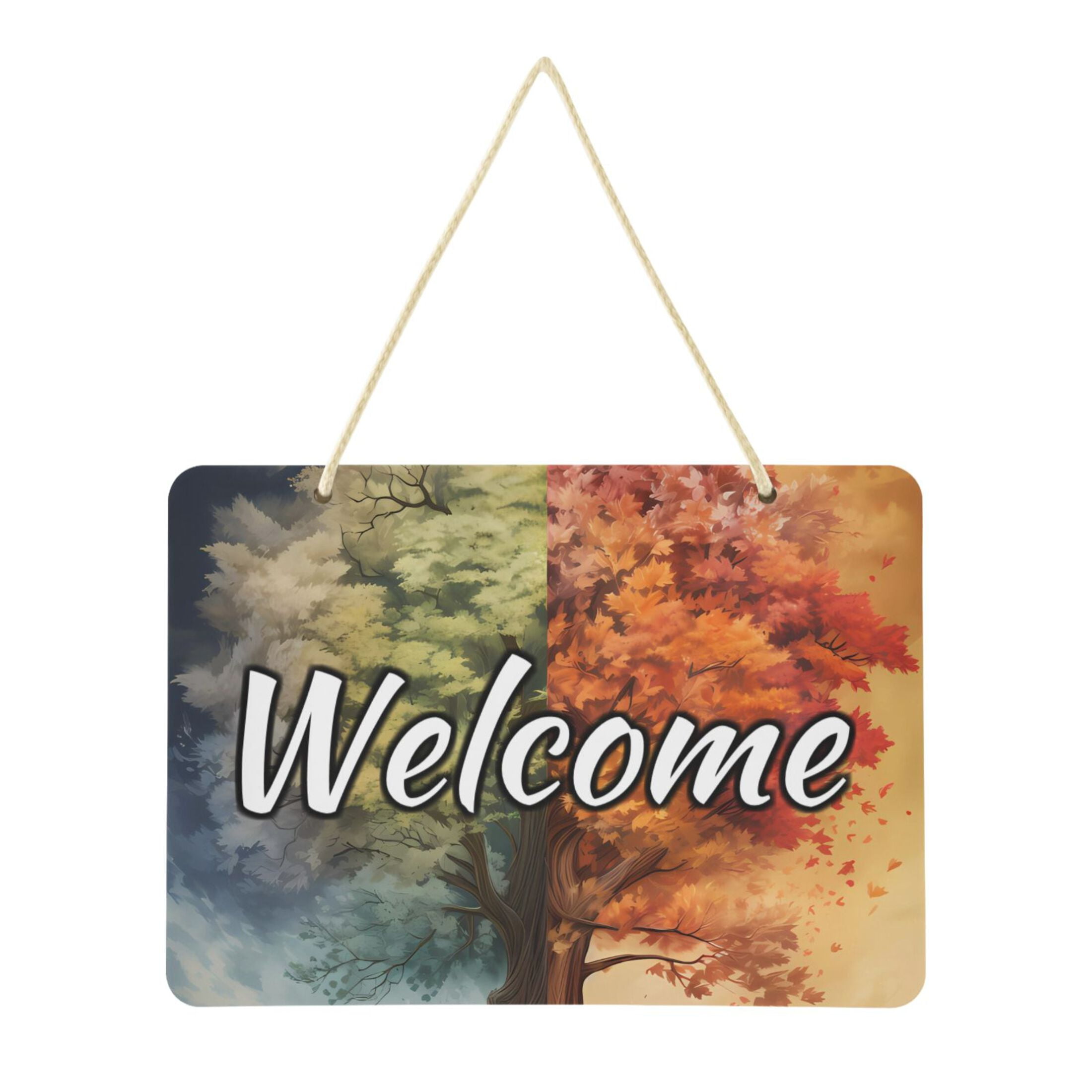Door Sign Decoration 13.8" Rectangular Front Entrance Hanging