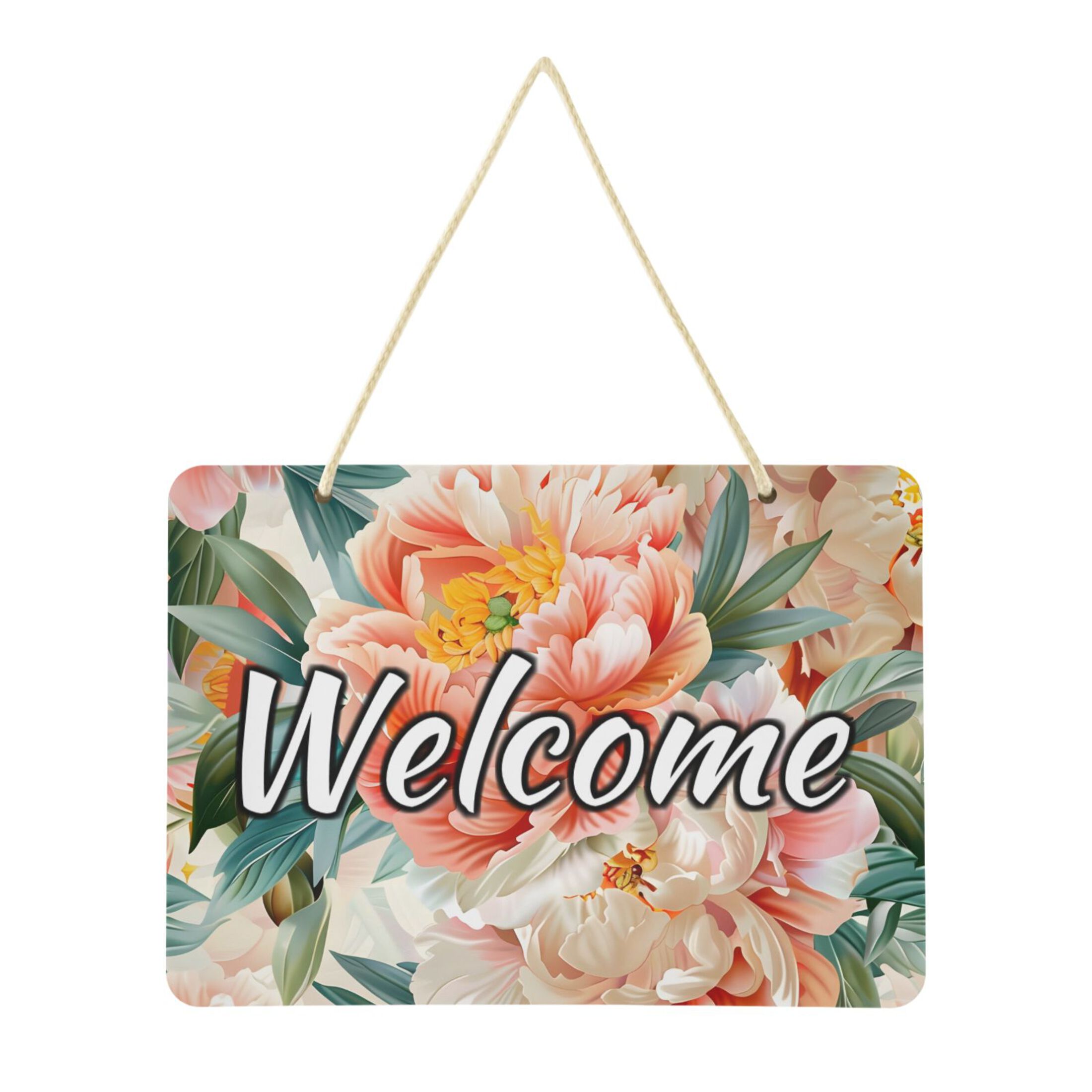 Welcome Signs Retangular Welcome Door Sign Decoration 13.8