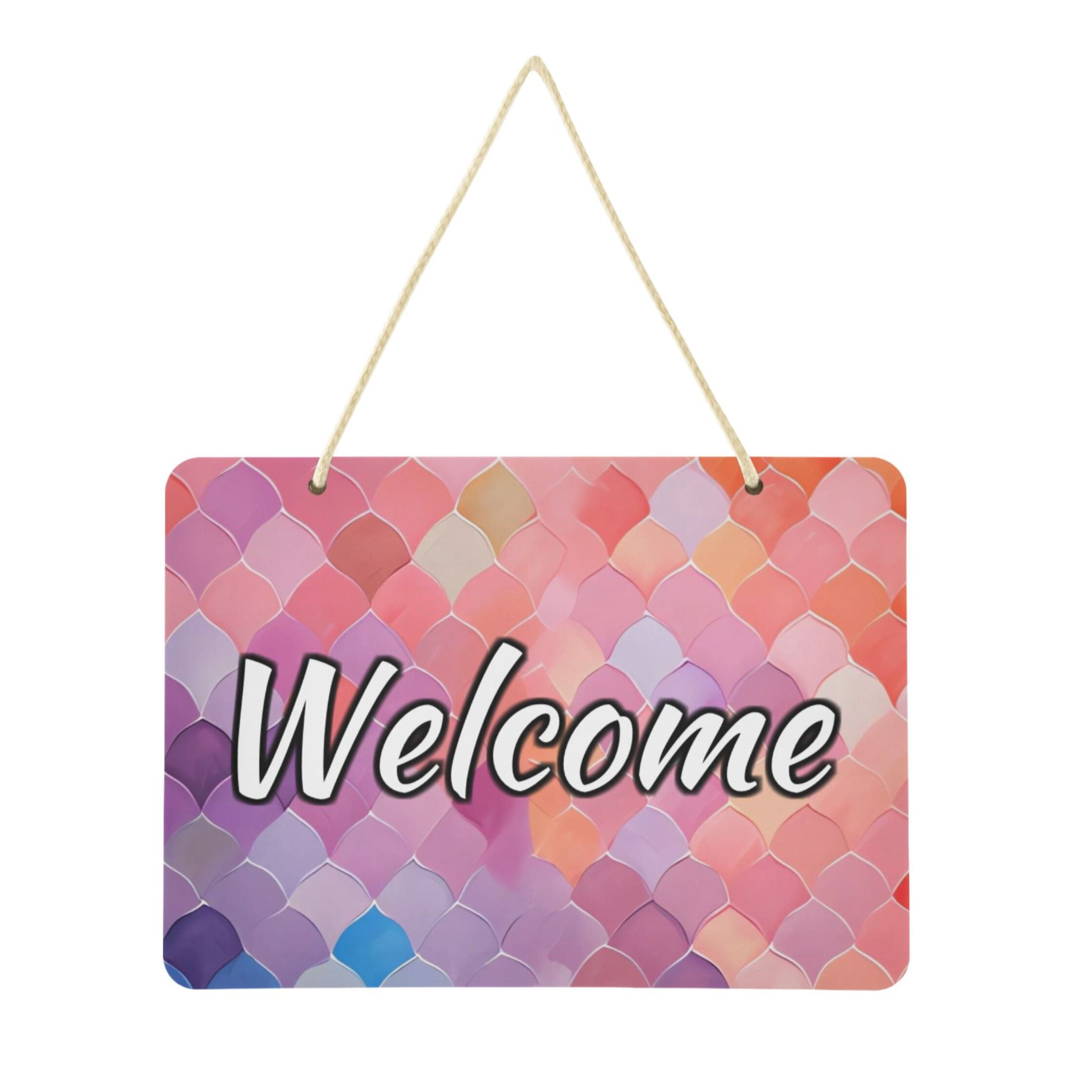 Welcome Signs Retangular Welcome Door Sign Decoration 13.8