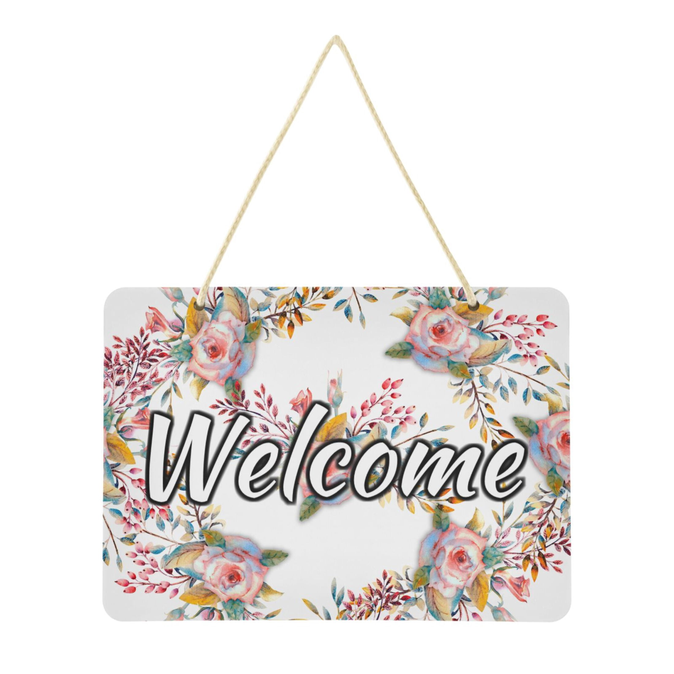 Welcome Signs Retangular Welcome Door Sign Decoration 13.8