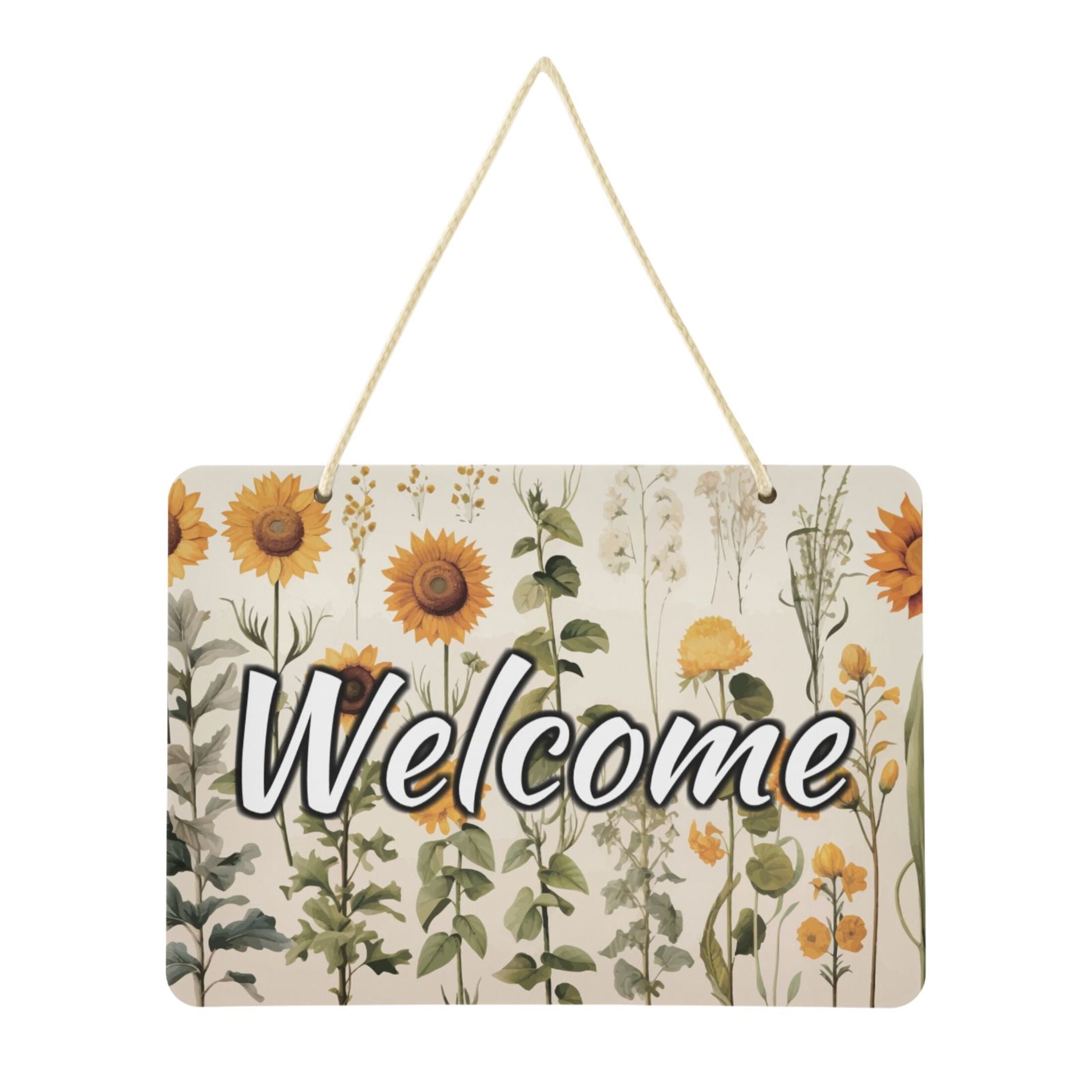 Welcome Signs Retangular Welcome Door Sign Decoration 13.8