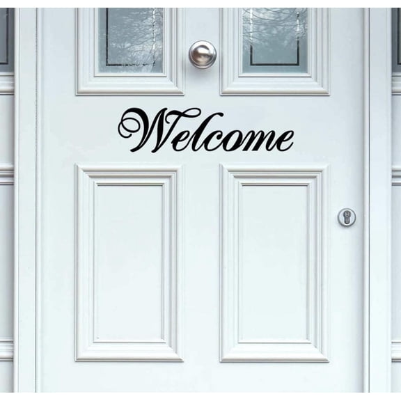 Welcome Door Vinyl Decal - Welcome Front Door Sticker - Welcome Door Decal - Welcome Sticker - Vinyl Decal Door
