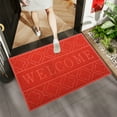 thumbnail image 1 of Welcome Doormat 18x30 Inch, Waterproof Anti-Slip Dirt Trapper Entrance Mat with Embossed Pattern Durable Floor Rug for Front Door Indoor Outdoor Use, 1 of 6