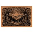 thumbnail image 1 of Welcome Doormat Coco Coir Door Mat Gift Framed Forest Trees with Mountains (30" x 18"), 1 of 2