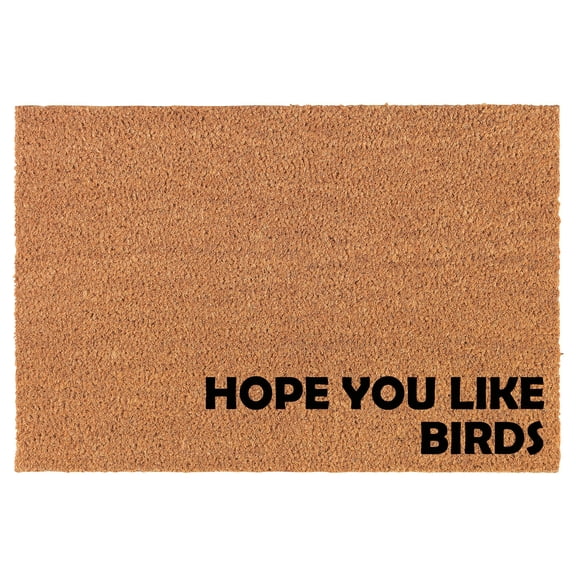 Welcome Doormat Coco Coir Door Mat Gift Hope You Like Birds Corner (30" x 18")
