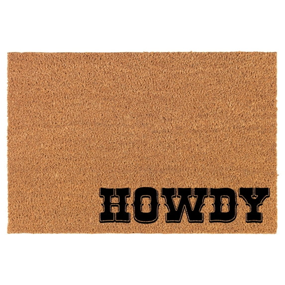 Welcome Doormat Coco Coir Door Mat Gift Howdy CORNER (30" x 18")