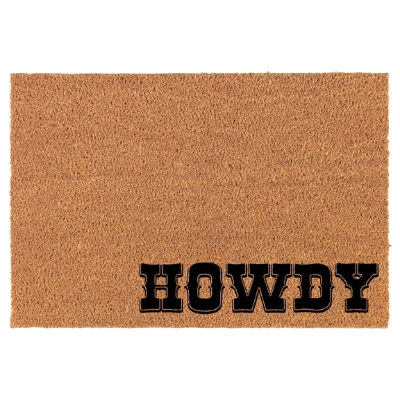 Welcome Doormat Coco Coir Door Mat Gift Howdy Corner (30" x 18")