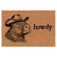 thumbnail image 1 of Welcome Doormat Coco Coir Door Mat Gift Howdy Country Western Capybara Funny (24" x 16"), 1 of 2