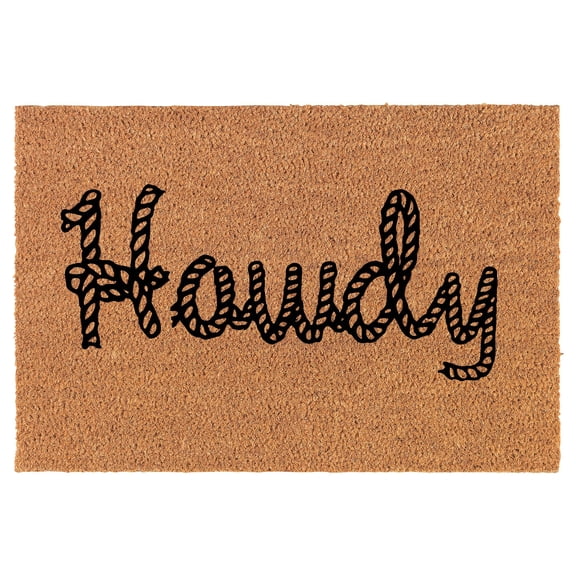 Welcome Doormat Coco Coir Door Mat Gift Howdy Rope (30" x 18")