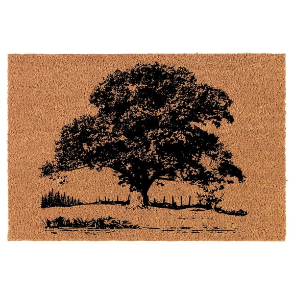 Welcome Doormat Coco Coir Door Mat Gift Oak Tree (24" x 16")