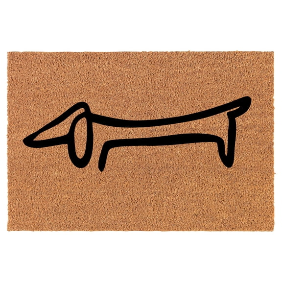 Welcome Doormat Coco Coir Door Mat Gift Picasso Dog (24" x 16")