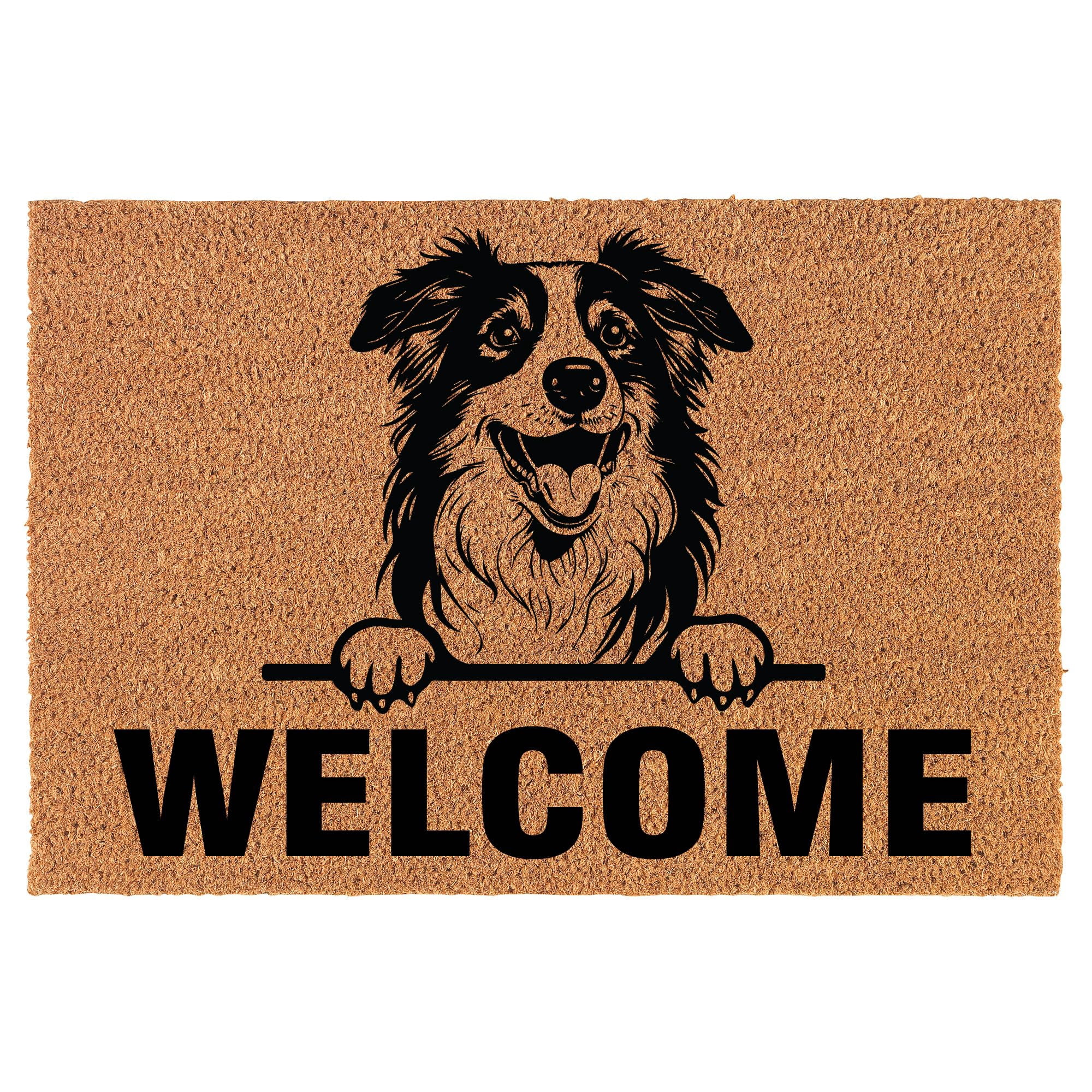 Welcome Doormat Coco Coir Door Mat Gift Welcome Peeking Aussie ...
