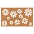 thumbnail image 1 of Welcome Doormat Coco Coir Door Mat Gift White Daisy Flowers (24" x 16"), 1 of 1