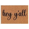 thumbnail image 1 of Welcome Doormat Coco Coir Door Mat Hey Y'all (24" x 16"), 1 of 1