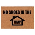 thumbnail image 1 of Welcome Doormat Coco Coir Door Mat No Shoes in The Trap House Funny (24" x 16"), 1 of 1
