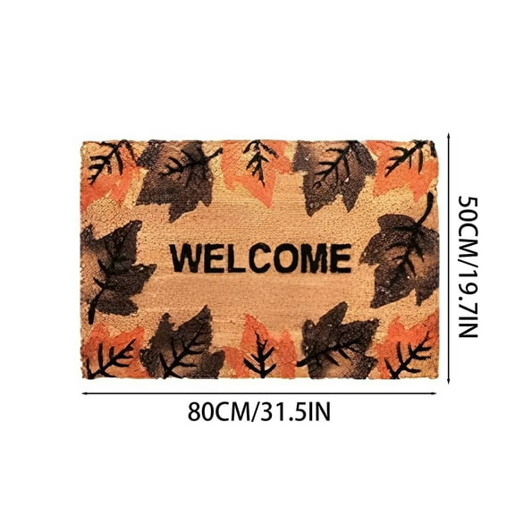 Welcome Doormat for Front Porch, Usavan Non-Slip Absorbent Outdoor Welcome Mat, Waterproof Quick Dry Felt Rubber Floor Mats for Home Entrance Patio Deck
