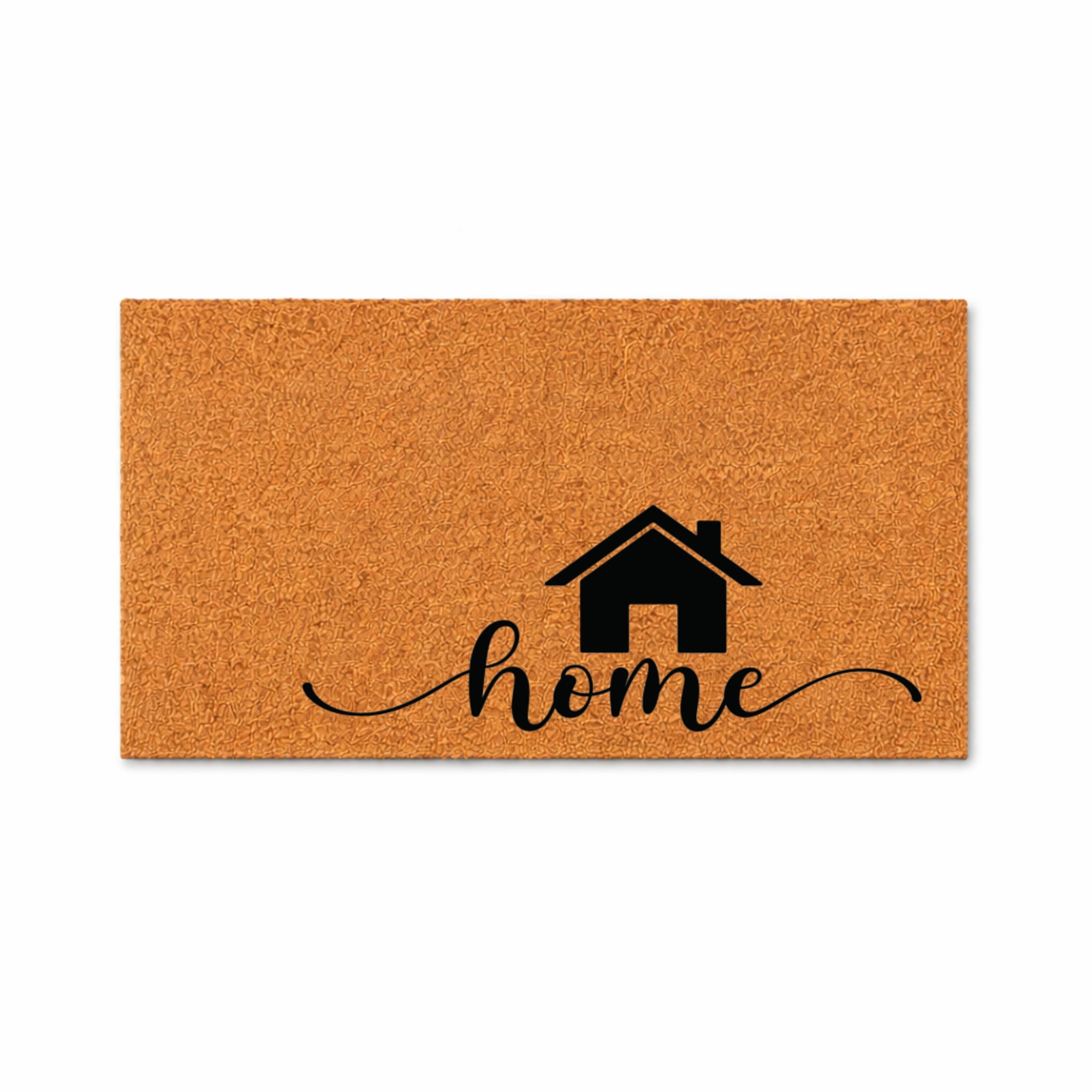 Home Doormat With House Icon, Indoor Outdoor Entryway Welcome Mat (24x36 inches) WoodByStu 6105
