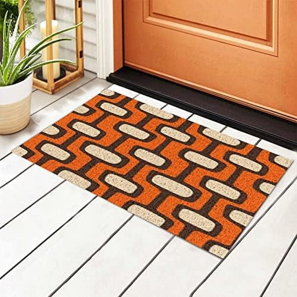 Welcome Doormat Mid Century Modern Atomic Pattern Indoor Outdoor ...