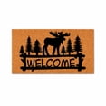 thumbnail image 1 of Welcome Doormat, Moose And Pine Tree Silhouette Outdoor Entry Mat (24x36 inches) WoodByStu 5610, 1 of 5