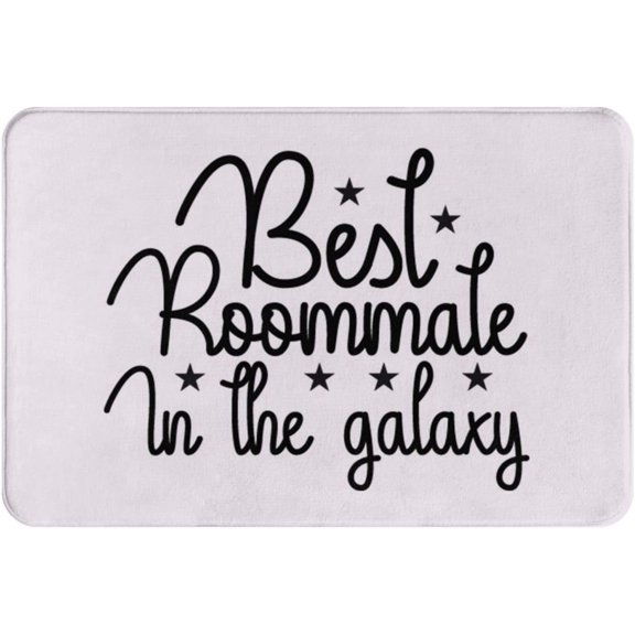 Welcome Doormat Roommate Galaxy Theme Non-Slip Front Door Mat Indoor Outdoor Entrance Rug 16x24 Inches
