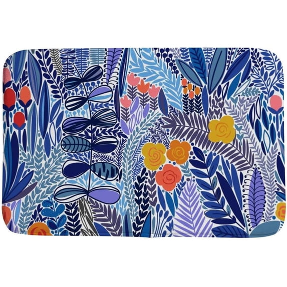 Welcome Doormat Tropical Floral Indoor Outdoor Entrance Door Mat Bath Rug Decorative Front Door Mats Kitchen Door Mats Porch Mats Home Decor 32 x20 Inch