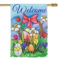 thumbnail image 1 of Northlight Welcome Easter Basket Outdoor House Flag 28" x 40", 1 of 7